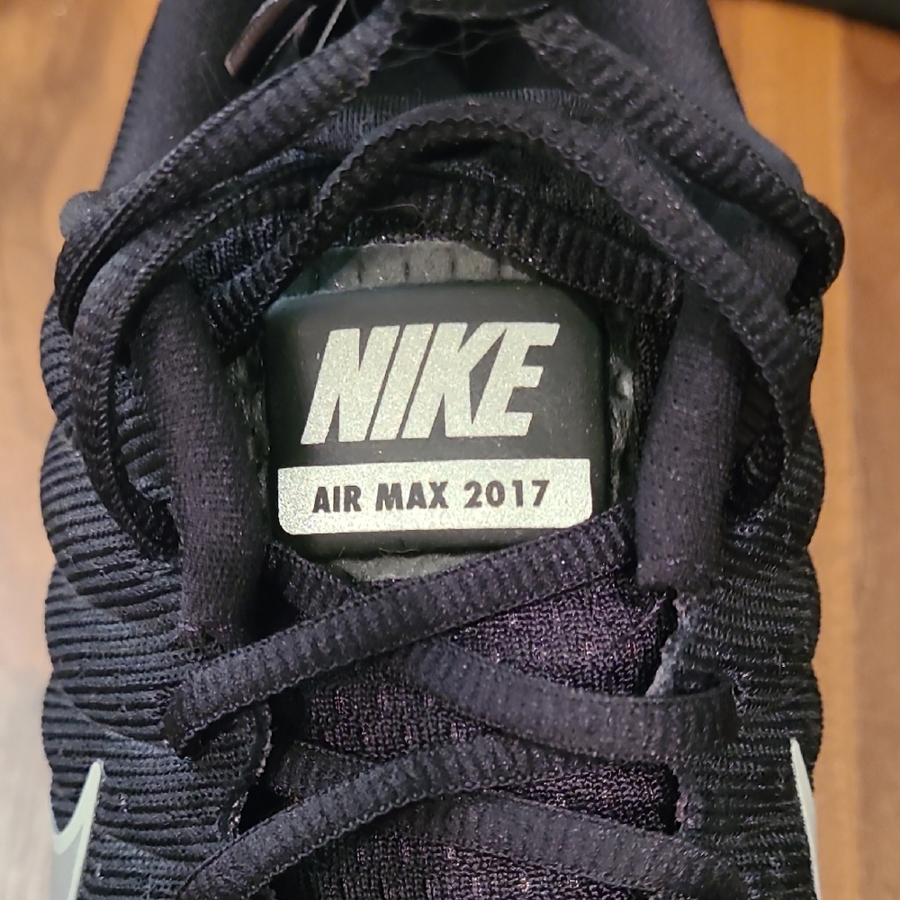 Nike Air Max Black and White Athletic Shoes - Picture 4 of 7